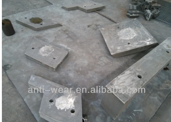 DF626  High Cr Cast Iron Chute Liners after Grinding