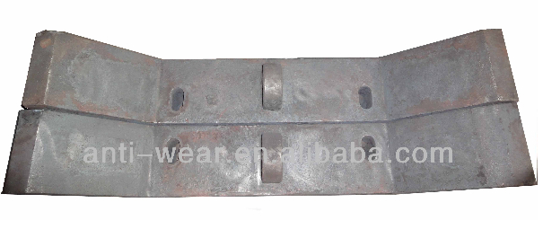 High Cr Cast Iron Chute Liner Casting Parts