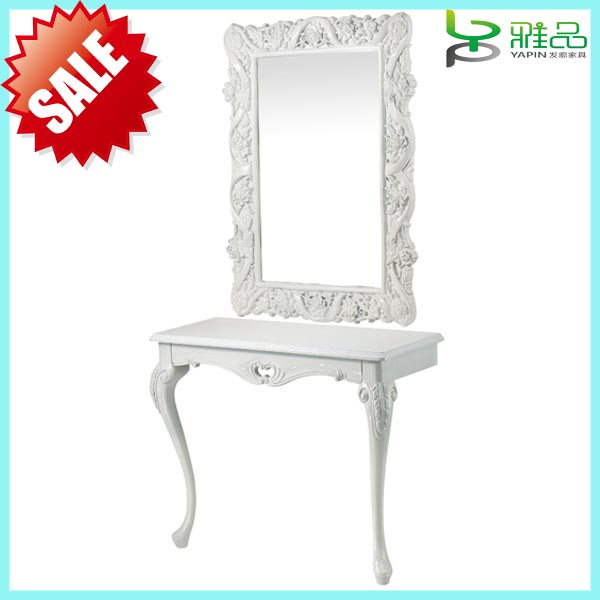 antique style salon mirror station 