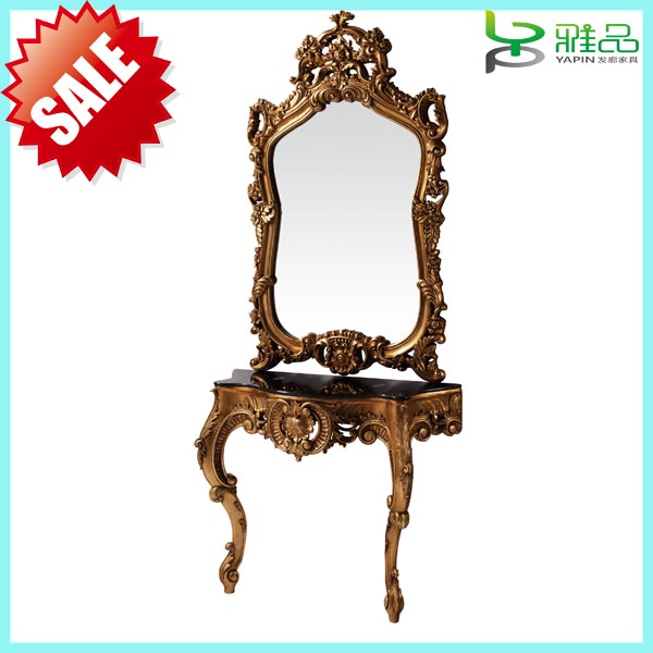 antique style salon mirror station 