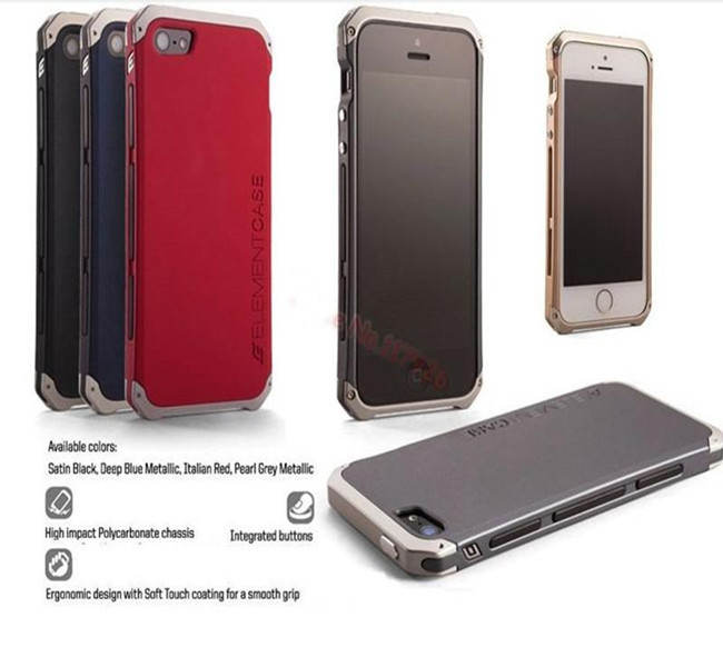 TOP for iPhone 5/5S 20psc/Lot Newest Luxury Retail Sale Element Solace Aluminum Shockproof Dustproof Case Cover Freeshipping