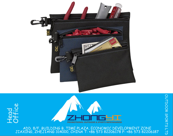 Multipurpose Clip On Zippered Bags 