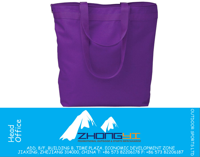 Zippered Shopping Tote Handbag