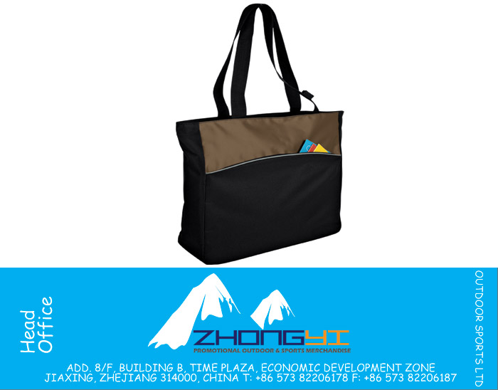 Women Two Tone Colorblock Tote Bag