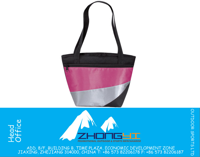 Two Tone Insulated Lunch Cooler Tote Handbag for Women 
