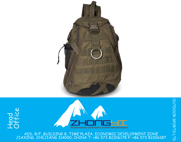 Sporty Hydration Sling Bag Adjustable Waist Strap Aluminum 