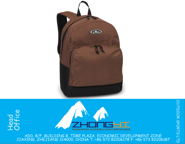 Two-Tone Backpack with Front Organizer