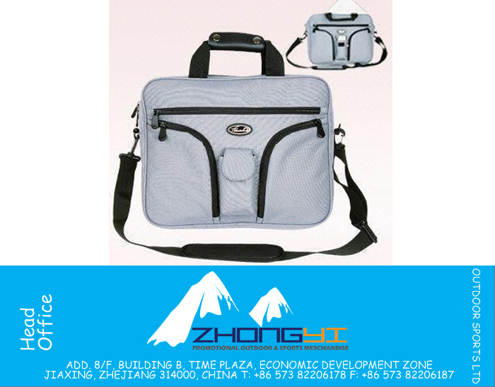 Professional Laptop Carry Bag with Front Foam Padded Zipper Pockets for Accessories