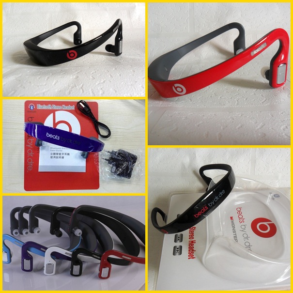 Black/white/red/blue Monster beats bluetooth Sports Earphone for sports
