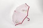 Big Pink Sun Parasol Umbrella Custom For Kids / Sunshade Plastic Handle