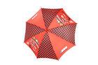 Straight Kids Parasol Umbrellas Red Hand Open For Promotional 15 Inch