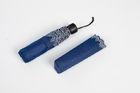 21& quot; 3 Folding UV Parasol Umbrella Flower Lace Blue With Hand Open