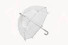 23& quot; 8 Ribs Clear PVC Umbrella Silver Edge J Shape For Advertising