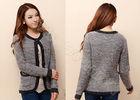 Fashion Womens Cardigan Sweaters With Buttons And Pockets Crew Neck Long Sleeve