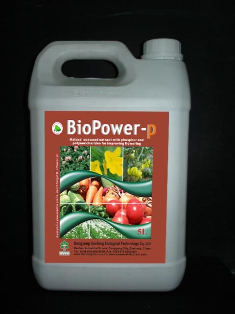 BioPower-p biological soluble seaweed  with phosphor,NPK compound ,  organic liquid fertilizer