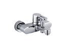 contemporary Wall Mounted Bathroom Single Lever Faucet , Two Hole Washroom Mixer Taps