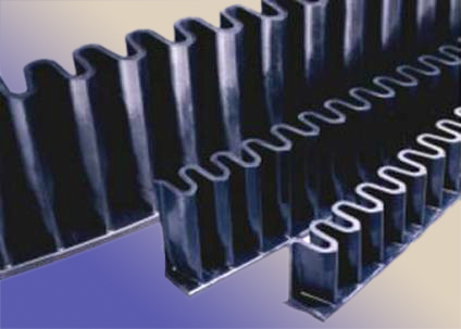 Rubber loose sidewall used on the corrugated belt