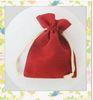 Natural Cotton Drawstring Pouch , Small Pull String Bags For Gift