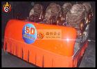 Popular 5D Movie Theatre With Plastic 3D Glasses , 5D Motion Chairs , Enviromental Effects
