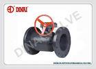 UPVC / PVC 2 Way full bore Flange Plastic Ball Valve Worm-gear operation