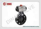 UPVC / PVC Plastic Butterfly Valve Wafer Connection 1& quot;~24& quot; Pneumatic Actuator DIN/ANSI/JIS
