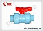 CPVC double union socket Plastic Ball Valve 1/2”(D20mm) ~ 4”(D110mm) PN1.0Mpa DIN/ANSI