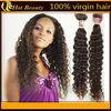 Brazilian Wholesale Virgin Human Hair Extensions for Short Hair  Natural Brown Remy Deep Wave