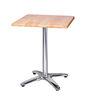 Wooden Aluminum Outdoor Table With Metal Table Base , Leisure Table