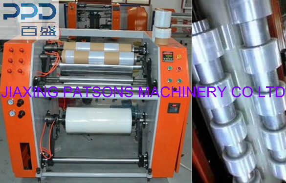 Stretch film slitter rewinder