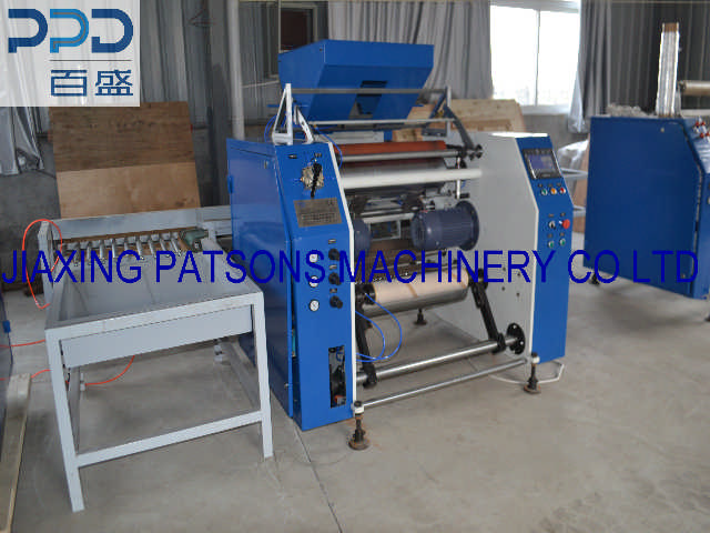 Automatic pre-stretch film rewinder machine
