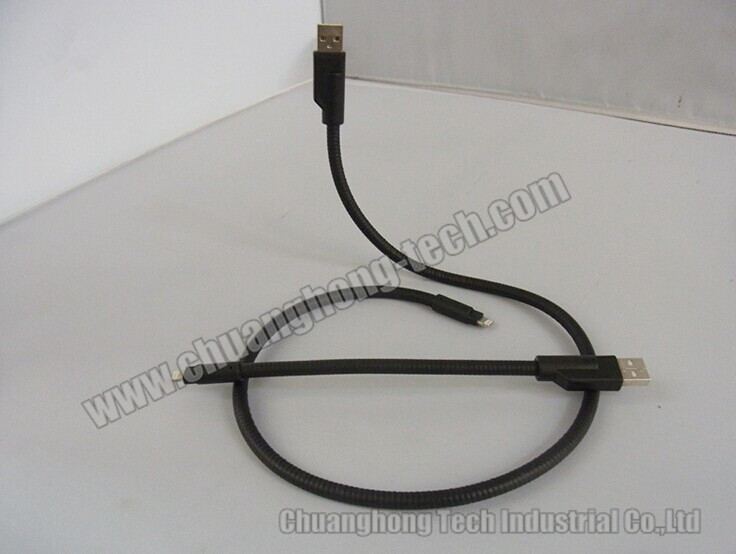 usb connector with flexible gooseneck
