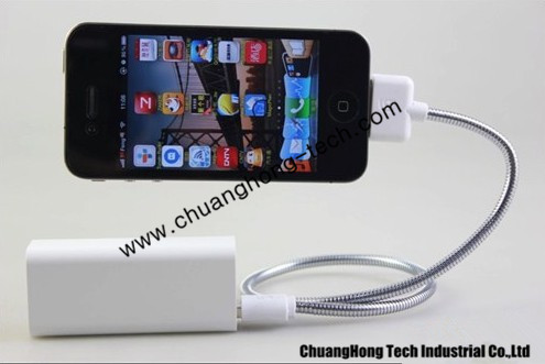 iphone usb connector with flexible gooseneck