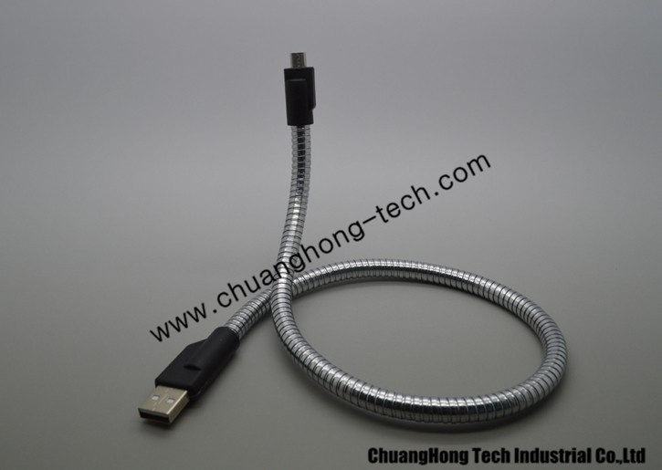 usb connector with flexible gooseneck