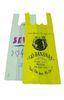 Yellow Retail Shop T Shirt Plastic Bags Plastic merchandise bags for packaging