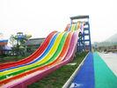 Family / Children Fiberglass Rainbow Water Slide , Red / Green / Blue Customized Slides