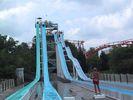 steep slope interactive race Free Fall Water Slide , 20m long family Slides