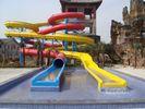 48m long fiberglass spiral slide , Water theme park swimming pool slides