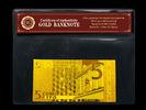 Engrave 24k Gold banknote ?5 Euro Note with Authenticity COA NR Gorgeous