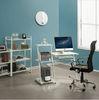Black Modern Tempered Glass Computer Desk For Home , Colorful Screws DX-608W