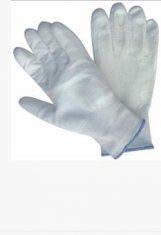 XL Safety White PU Coated Glove with Knitted Seamless Nylon Liner