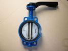 PN25 DIN ANSI Flange Wafer Lever Operated Butterfly Valve with CI / DI / SS , Customized