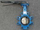 PN10 PN16 Lever operated Butterfly Valve , 6 Inch 8 Inch pneumatic actuator valves