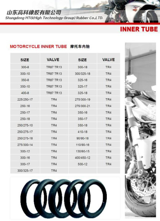 MOTORCYCLE NATURAL RUBBER TUBE