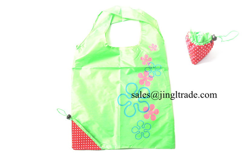 Fashion portable nylon bags strawberries