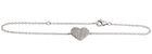 Heart Shape With White CZ 925 Sterling silver charm bracelet Jewelry For Kids IB1037
