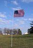 30FT telescoping fiberglass poles / Fiberglass flagpole in red blue yellow