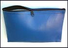 Eco - friendly 0.1 Thickness PVC  Zipper Bank Bags With Strong Throat Hit