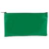Green Supermarket Cashier Expanded Viny bank bags with zippers on top closed