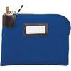 Blue PVC Security Money Locking Bank Deposit Bags With resistant metal zipper