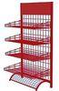 Wire Mesh Display Stands Display Racks For Retail Stores Silver / Red / Black